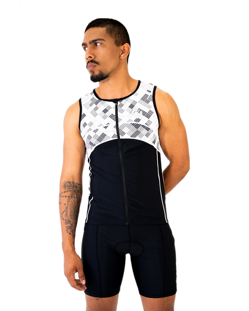 Men's AG Enduro Tri Tops - White Fractal