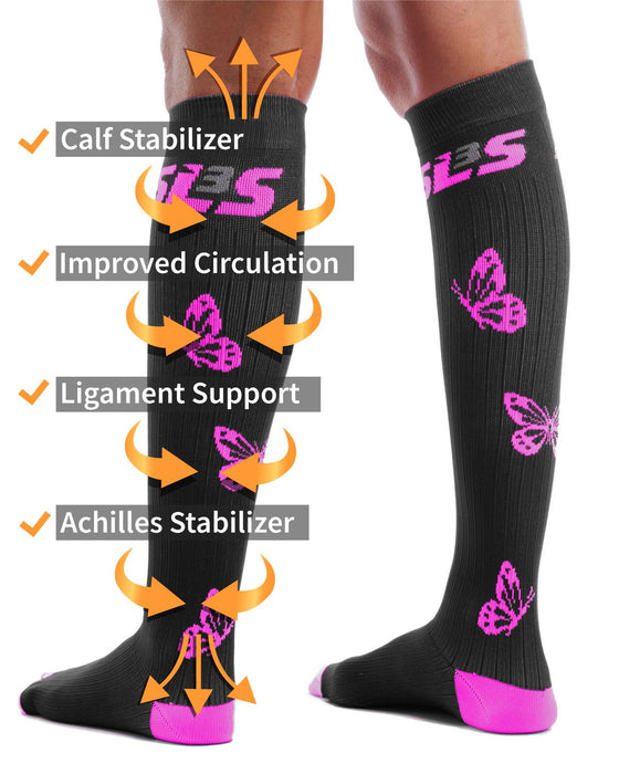 SLS3 Women's Butterfly Compression Socks - SALE
