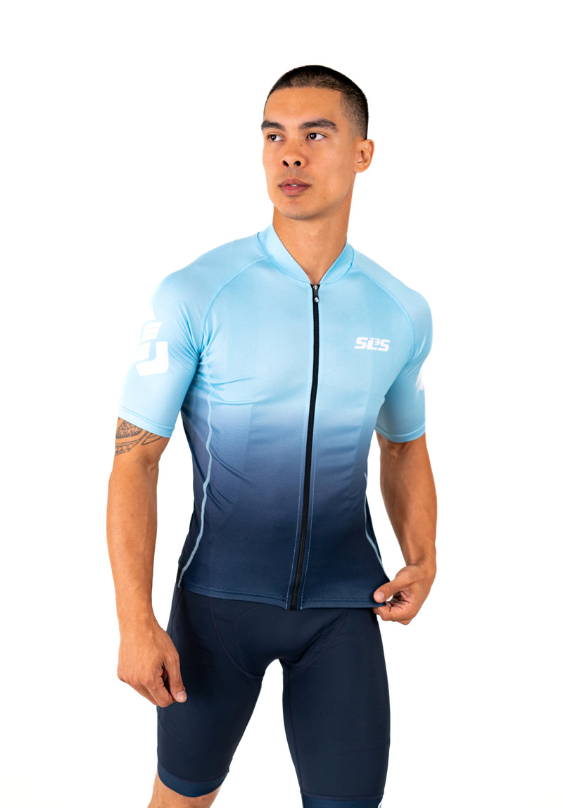 Men's Elite Fade Cycling Jersey - Ocean Deep