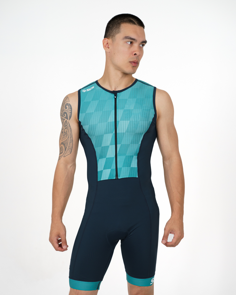 Men's Elite Mirage Sleeveless Tri Suit - Tidal