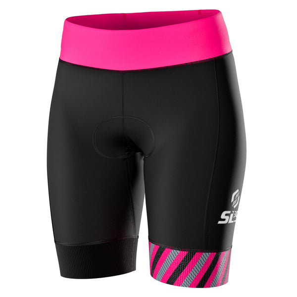 A black and pink tri shorts