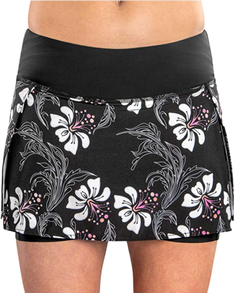 Women's FX Tri Running Skirt - Black/Hibiscus