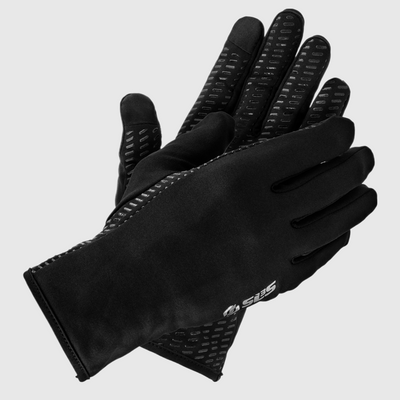 Black gloves ideal for running in cold weather